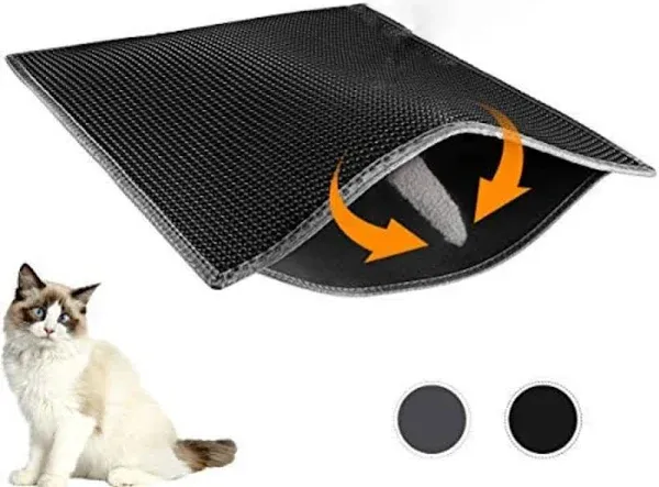 Waretary Cat Litter Mat Pretty Honeycomb Litter Box Trapping Mat for Kitty