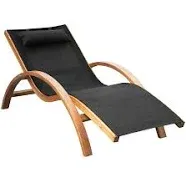 Outdoor Patio Mesh Chaise Chair Pool Side Sun Lounger for Sunbathing Patio Deck