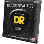 DR Strings BKB5-45 Black Beauties Coated Steel Medium 5-string Bass Strings