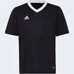 NIB adidas ENT 22 Jersey Aeroready Logo Youth Sport Shirt Short Sleeve Black M