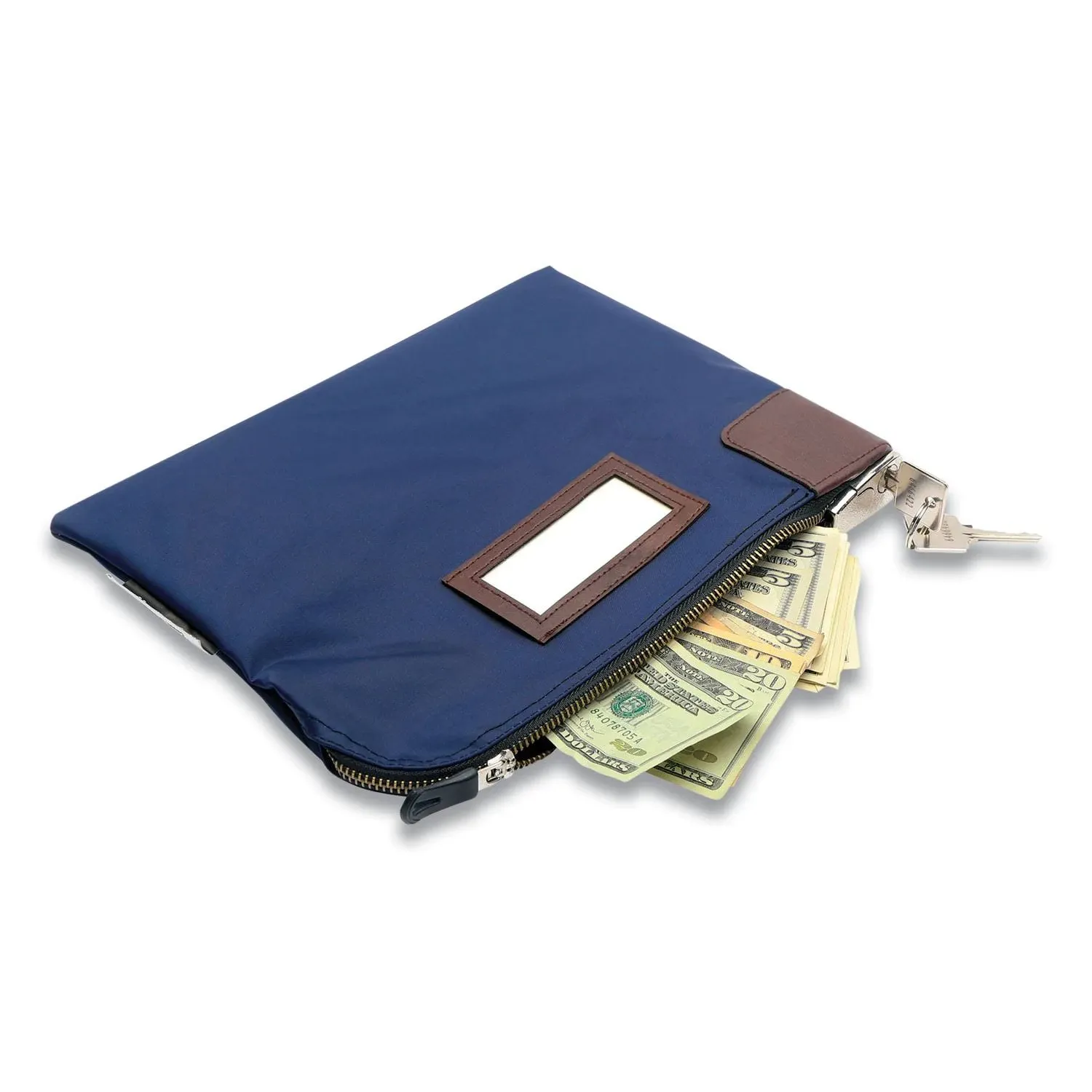 Honeywell Key Lock Deposit Bag with 2 Keys Vinyl 1.2 x 11.2 x 8.7 Navy Blue