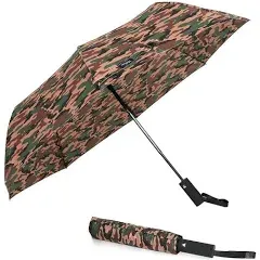 Nollia Windproof Automatic Travel Umbrella Compact Portable with Reinforced Ribs for Sun & Rain