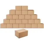 ZBEIVAN Shipping Boxes Mailers 8x6x4 Inches Corrugated Cardboard Small Packing Kraft Moving Mailing Box, Pack of 25