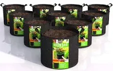 Utopia Home 3 Pack 5 Gallon Grow Bags, 300G Thickened Nonwoven Plant Fabric Pots for Outdoor, Grow Pots, Garden Plant Bags, Aeration Fabric Planters for Fruits, Vegetables and Flowers