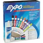 Expo Low-Odor Dry Erase Marker Eraser & Cleaner Chisel/Fine 12/Set