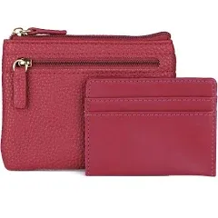 Julia Buxton Women's Pebble Vegan Leather ID Coin Case