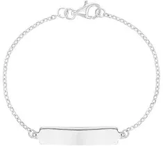 Children's Sterling Silver 5" Simple Plain Bracelet