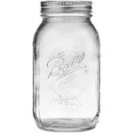 Ball Regular Mouth Mason Jars with Lids, Quart - 12 pack