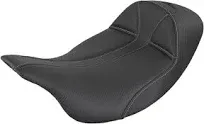 SADDLEMEN Dominator Seat Low Solo Black w/ Gray Stitching 808-07B-0042L