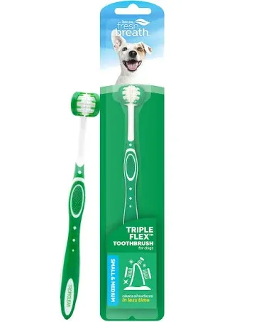 Tropiclean Fresh Breath Triple Flex Toothbrush for Large Dogs