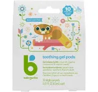 📀 Babyganics Teething Gel Pods - 10 Single Use Pods &amp; Swabs NEW