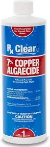 Rx Clear Copper Algaecides for Swimming Pools