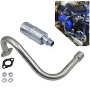 Exhaust with Muffler for Hemi Predator 212cc 6.5hp Honda GX160 GX200 Powerhorse 208cc DuroMax 7 HP Go Kart and Mini Bike