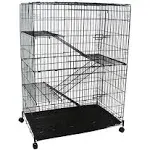 Yml 4-Level Small Animal Chichilla Cat Ferret Cage Black