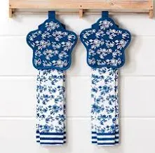 4pc Oven Mitt and Towel Set Blue