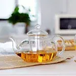 Tea Brewing Borosilicate Glass Teapot with Strainer 33.8oz 1000ml