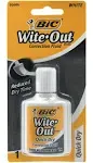 Bic Wite Out Correction Fluid, White, Quick Dry - 1 pack, 0.7 fl oz