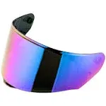 LS2 Assault/Rapid/Stream Pinlock Ready Outer Face Shield Street Motorcycle Helmet Accessories - Rainbow Iridium/One Size