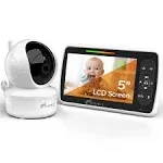 iFamily SM650 Baby Monitor with Camera and Audio - 5&#034; Screen with 30Hrs Battery