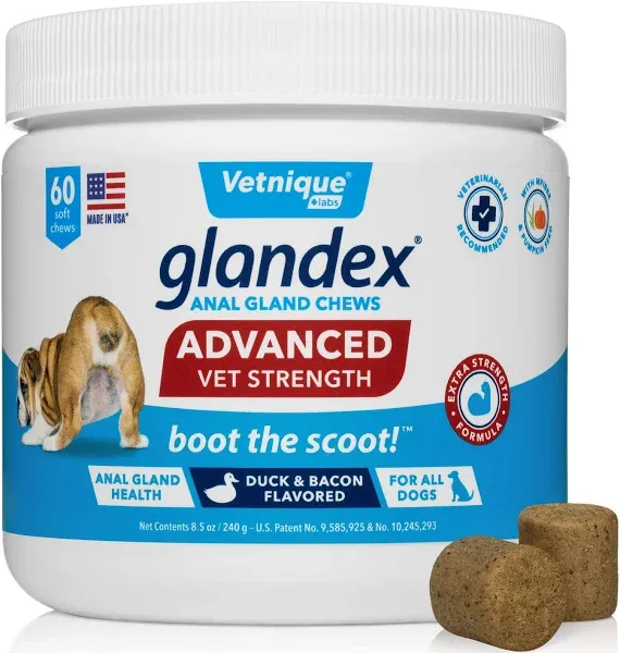 Glandex Advanced Medicated Anal Gland Chews for Dogs