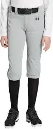 New UNDER ARMOUR Girls' UA Utility Softball Cropped Pants SIZE YXL Black