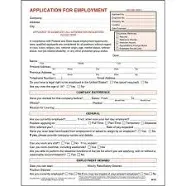 Application for Employment Form 8.5 x 11