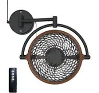 Vento Vivi-dc 10 In. Wall Mount Swivel fan with Folding Arm