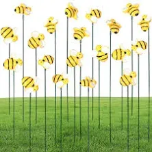 HINZIC 10 Pack Bee Garden Stakes