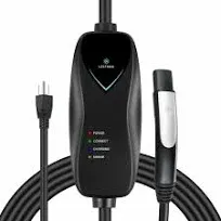 Lectron Level 1 Tesla Charger - 110V, 15A, NEMA 5-15 Plug, 18ft J1772 EV