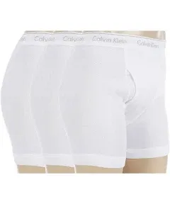 Calvin Klein Cotton Classics 3-Pack Boxer Brief, White Bodies/Tapestry teal Dove and Grey heather, X-Large