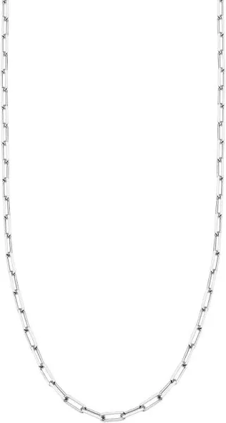 Miabella Solid 925 Sterling Silver Italian 2mm Paperclip Link Chain Necklace for Women, Made in Italy