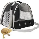 Bearded Dragon Travel Carrier,Lizards Carrier, Small Animal Travel Carrier for Sugar Glider Hedgehog Rat Parrot Bird Guinea Pig, Portable Guinea Pig