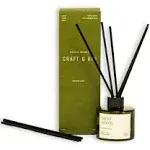 Craft & Kin Reed Diffuser Set for Home with Santal Woods Scent