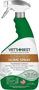 Vet&#039;s Best Flea and Tick Home Spray Flea Treatment for Cats 32oz