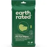 Earth Rated Dog Eye Wipes, Reduce Tear Stains &amp; Eye Discharge, Fragrance Free, 6