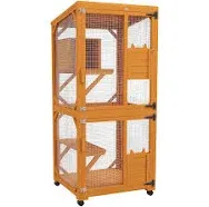 Large Cat House Outdoor, Water-Resistan<wbr/>t Cat Enclosure, Catio W/ Resting Box