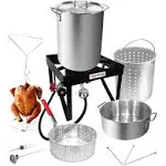 Gas One Turkey Fryer Propane Burner Complete Kit - Turkey Fry & Boil - with High Pressure Propane Regulator and Hose