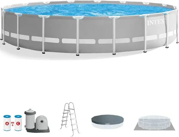 Intex 20ft x 52in Prism Frame Above Ground Pool Set with Filter Pump (For Parts)