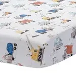 Bedtime Originals Construction Zone Baby Fitted Crib/Toddler Sheet