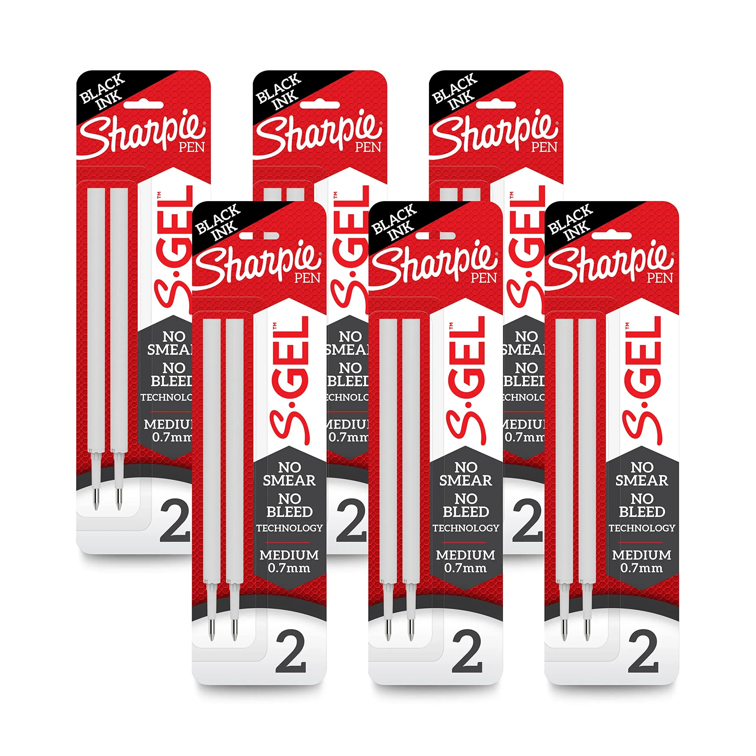 Sharpie Gel Pen Black Refill 2pk (Box of 6)