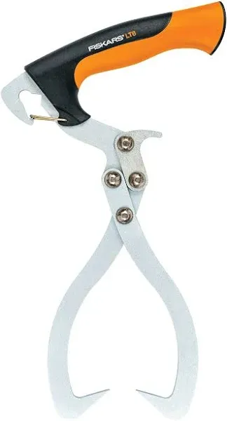 Fiskars Log Tongs, Up to 12" Diameter, One-Handed Log Carrier and Effortless Control for Firewood