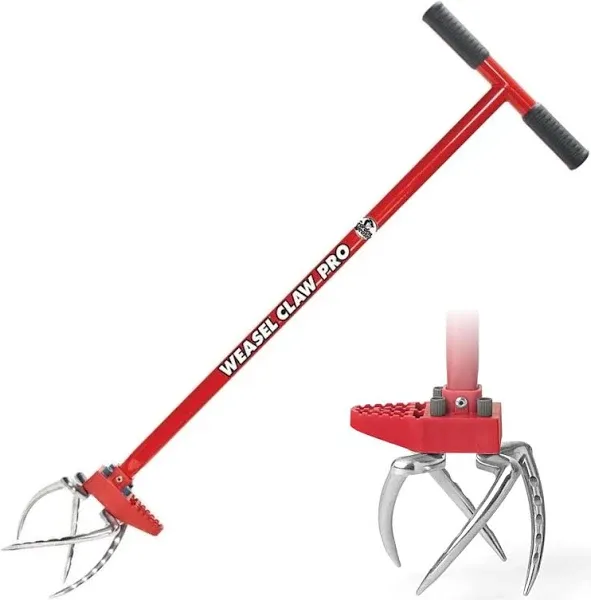 Weasel Claw Pro 38&#034; Handle Carbon Steel Cultivator Aerator Weed Garden Tool New