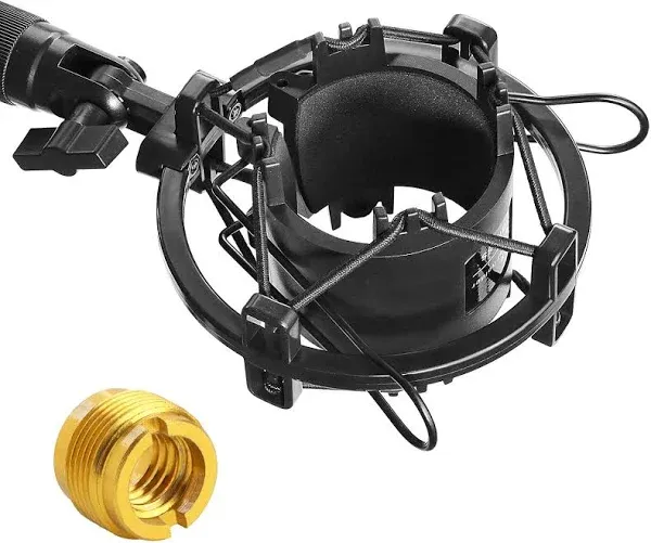 SUNMON AT2020 Shock Mount with Windscreen, Shock Mount Stand with Foam Pop Filter for Audio Technica AT2020 AT2035 AT4040 AT2020USB ATR2500x Condenser Micphone