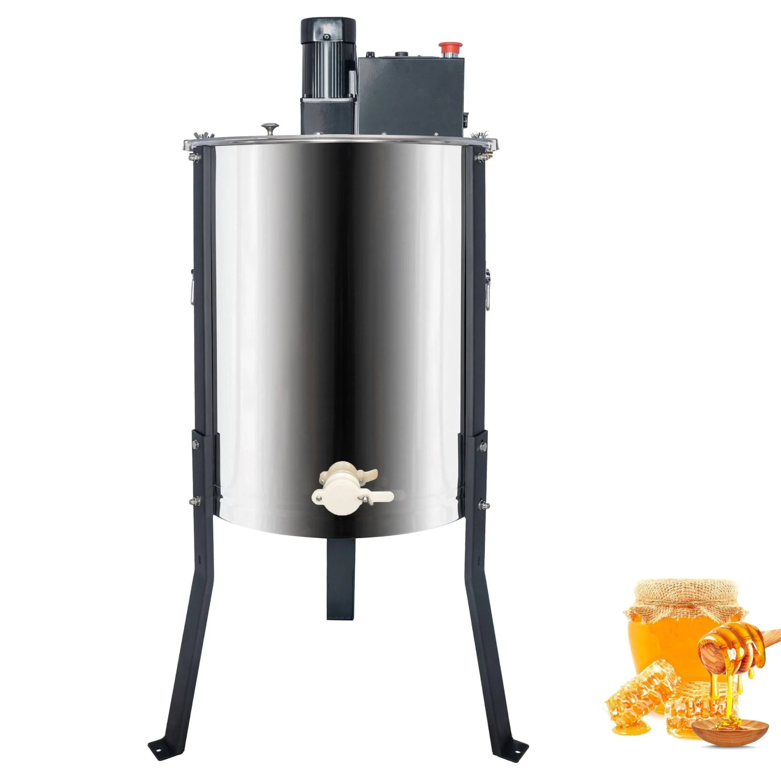 Beecastle Electric Honey Extractor 4/8 Frame Stainless Steel Honeycomb Drum Spin