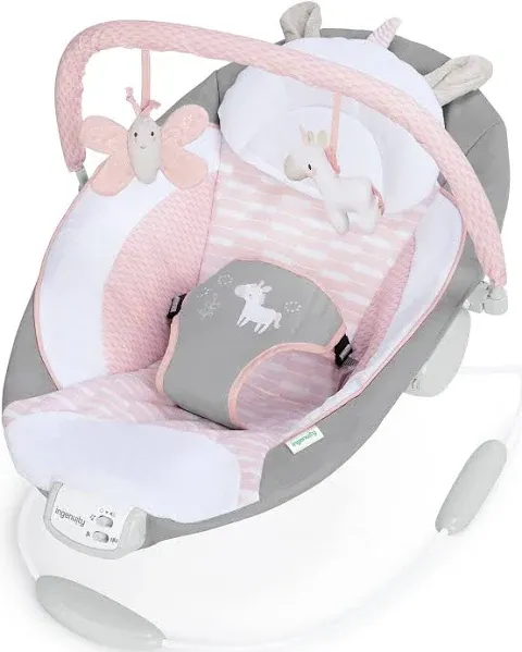 Ingenuity Flora the Unicorn Soothing Cradling Baby Infant Bouncer 0-6 Months