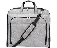 Amazon Basics Carry-On Garment Bag for Travel and Business Trips with Shoulder Strap - Gray