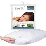 SafeRest Premium STANDARD Waterproof Bed Bug Proof Zippered Pillow Protector NEW