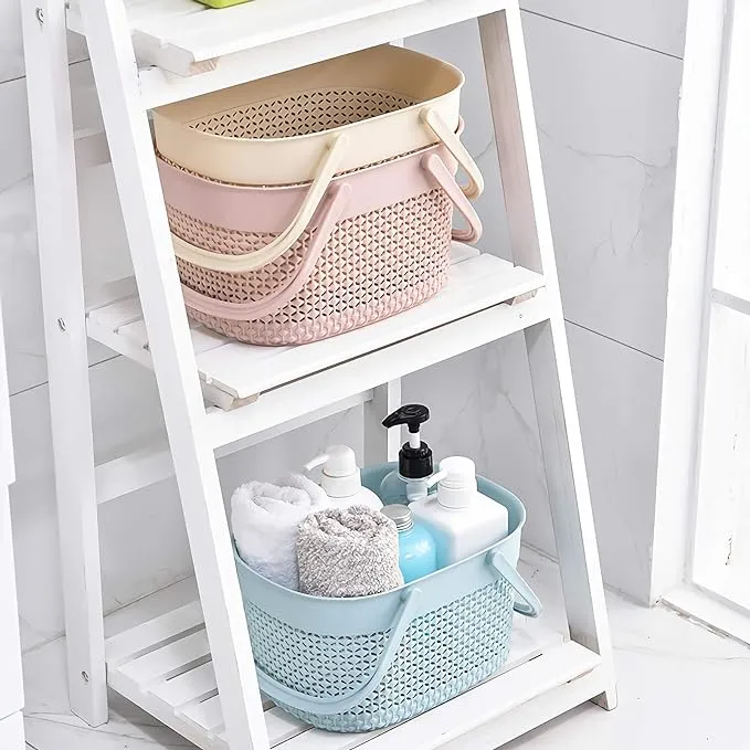 Portable Shower Caddy Basket Plastic Organizer Storage Tote with Handles Toiletry Bag Bin Box for Bathroom