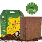 Coco Coir Block - 10lb Compressed Coir Fiber Brick Enriched NPK Expands Upto 80 Quarts-Organic Potting Soil for Flowers, Herbs,Low EC Planting-Growing Medium for Gardening-Seed Starter Soil