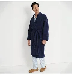 Lands' End Men's Turkish Terry Cloth Robe Calf Length with Pockets